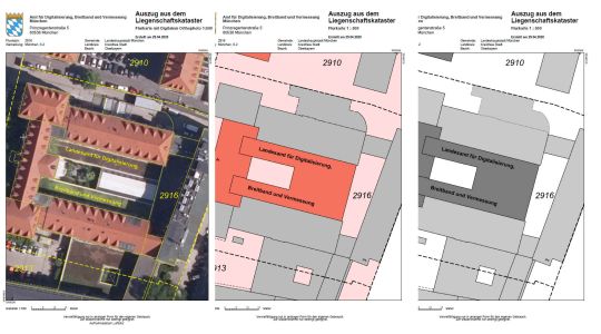 Übersicht der verschiedenen Flurkartenauszüge